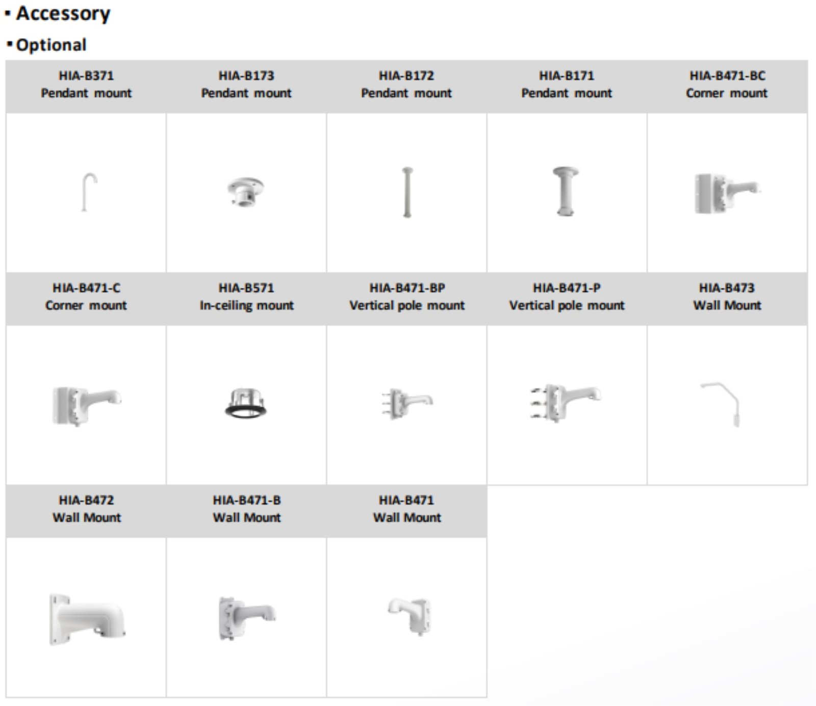 HiLook 2MP PTZ Camera Sydney mounting accessories