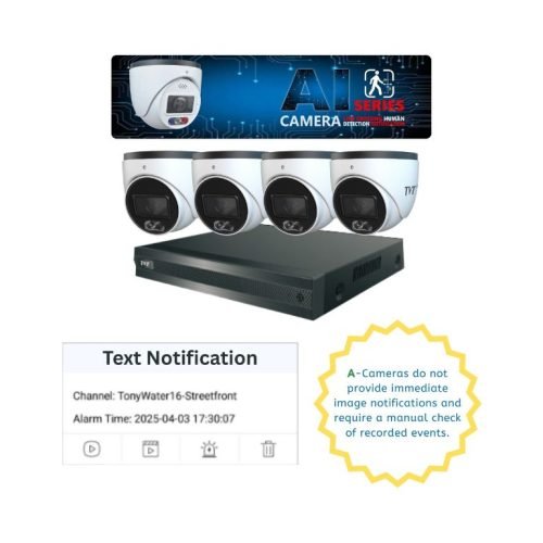TVT 4-Camera 6MP CCTV Colour Kit- Fully Installed
