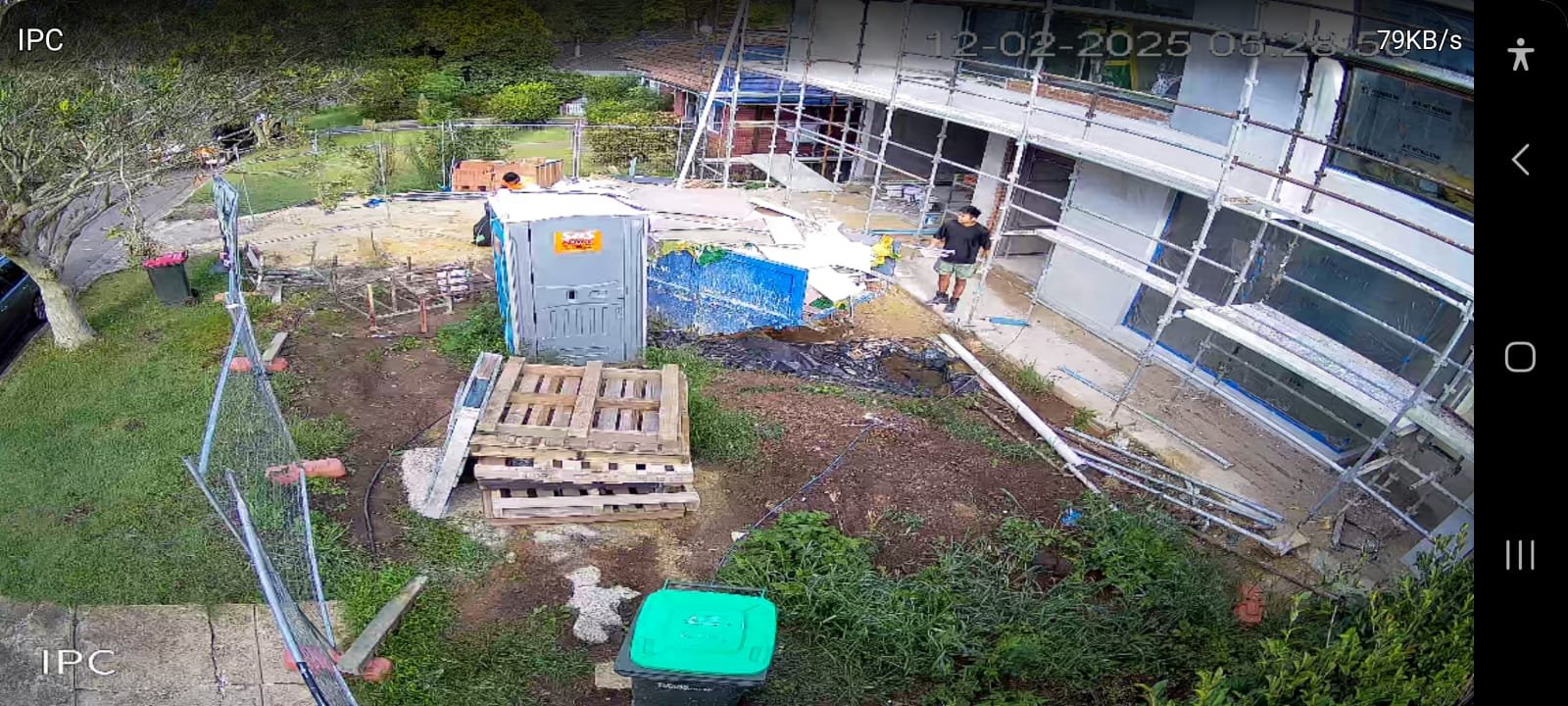 TVT pole camera monitoring a residential construction site in Sydney